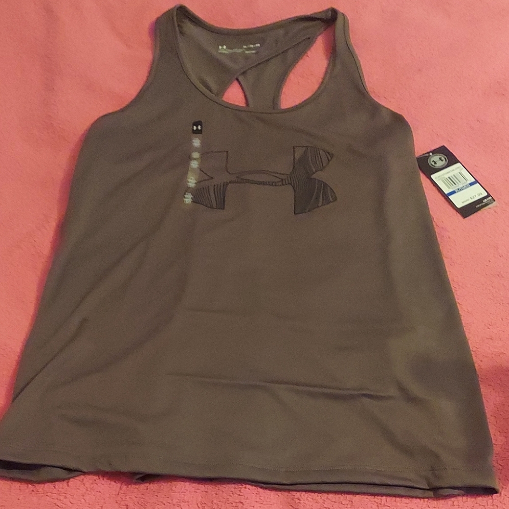 Under Armour Green Cut Out Sleeveless Tank Top